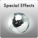 Special Effects : Snow Machines, Confetti, High Power Lasers, Fog & Haze.